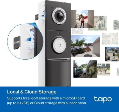 Front Door Security Pro – 2K Video Doorbell Camera + Palm/Fingerprint Smart Door Lock