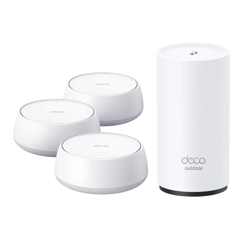 Deco 7 Outdoor Dual-Band Wi-Fi 7 Mesh Bundle, Deco BE25 3-pack & BE25-Outdoor