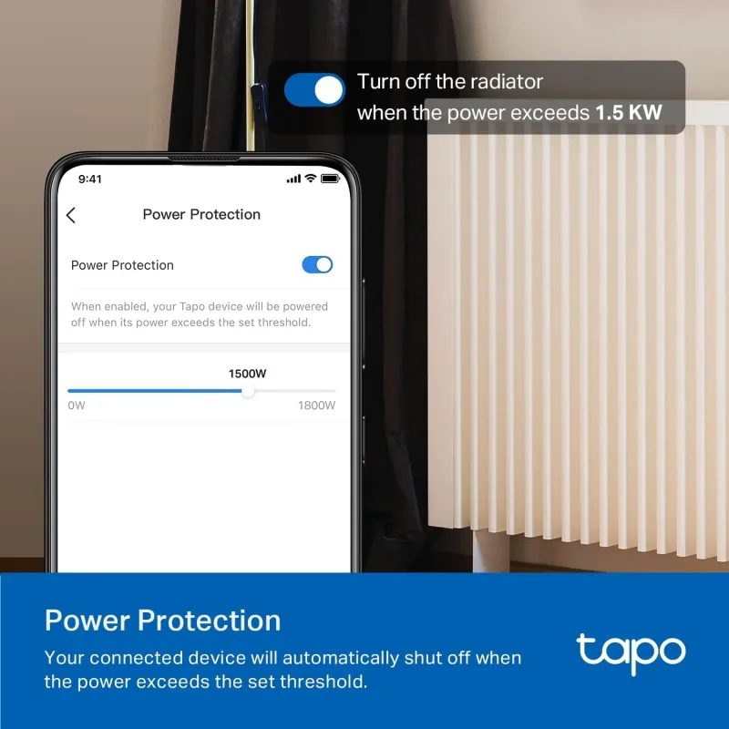 Matter-Certified Energy Monitoring Smart Plug Mini, Tapo P110M(4-Pack)