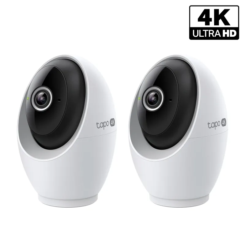 4K Ultra HD Pan/Tilt Dual-Band WiFi Indoor Security Camera, Tapo C260 RoomCam 2-Pack