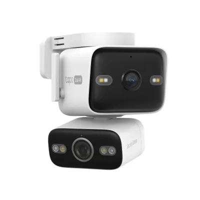 4K 雙鏡頭有線平移/傾斜 PoE 安全攝影機，Tapo C575D