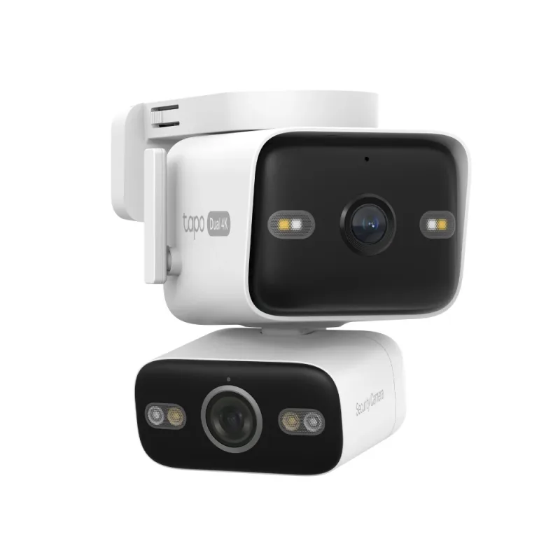 4K 雙鏡頭有線平移/傾斜 PoE 安全攝影機，Tapo C575D