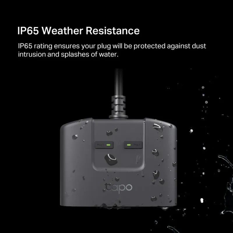 Spina smart da esterno IP65 certificata Matter, Tapo P400M