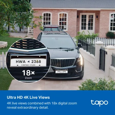 Tapo C465 MagCam 4K Built-In Solar Camera with Smart CentralHub Bundle, 4-Pack + H500