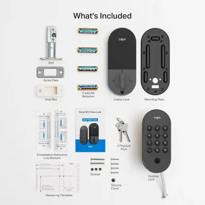 キーレス スマートWi-Fi デッドボルト ドアロック Tapo DL100 2個パック