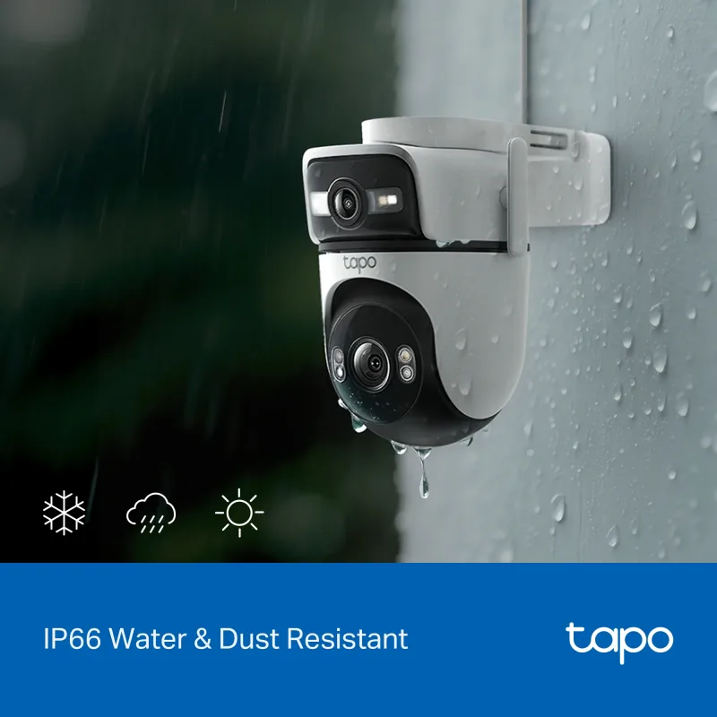 2K Outdoor Dual Lens Pan/Tilt Security Camera, Tapo C545D