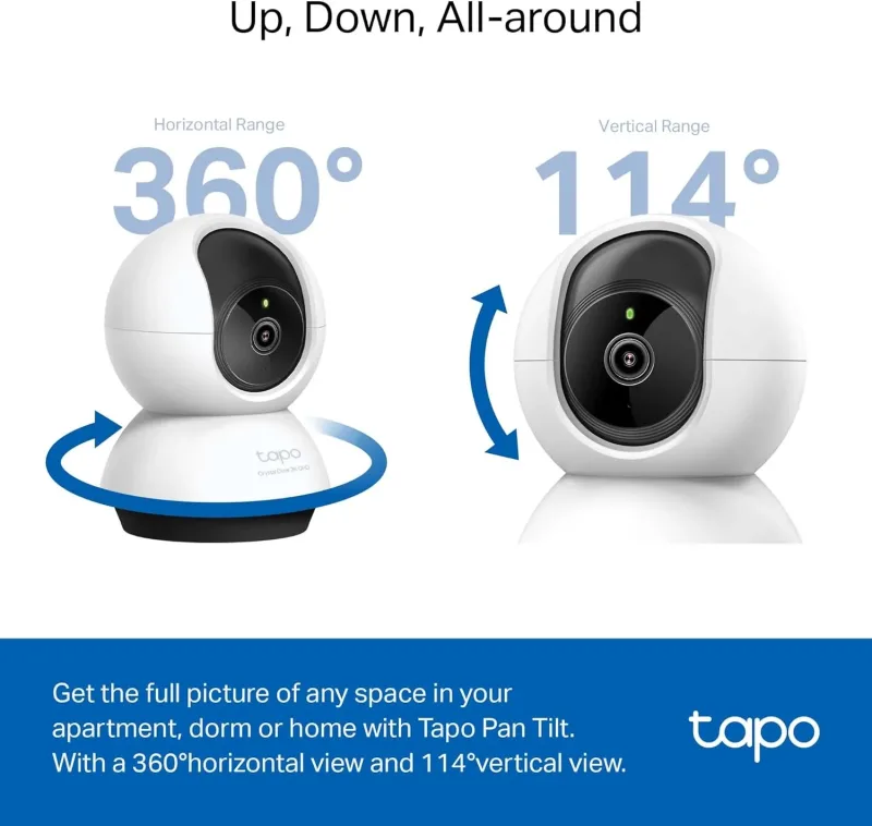 Pan/Tilt 2K QHD indoor beveiligingscamera, Tapo C220