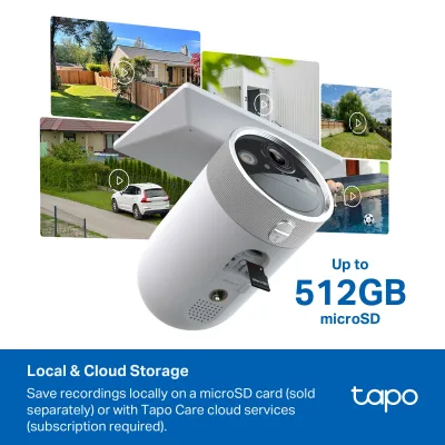 Tapo C465 MagCam 4K Built-In Solar Camera with Smart CentralHub Bundle, 4-Pack + H500