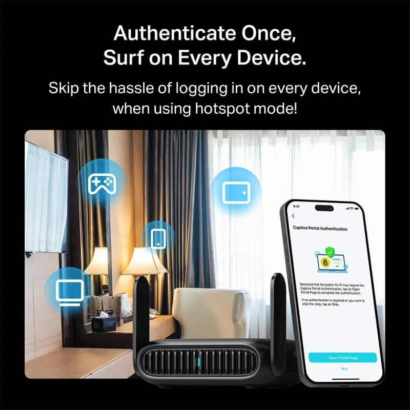 Roam 7 Dual-Band Wi-Fi 7 BE3600 Travel Router, TL-WR3602BE