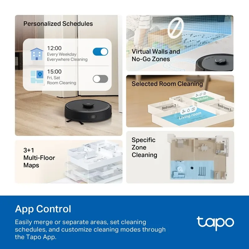 LiDAR Robot Vacuum & Mop, Tapo RV30 MAX