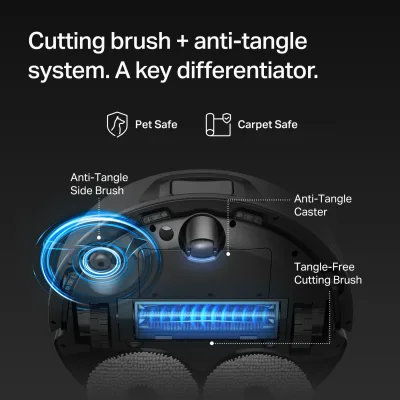 LiDAR + Dual-Laser Robot Vacuum and Mop with Advanced Dock 15000Pa Suction, Tapo RV50 Pro Omni