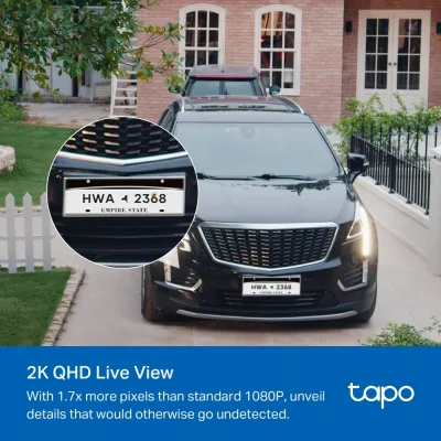 MagCam 2K Solar QHD Outdoor Security Camera, Tapo C425 Kit V2 2-Pack