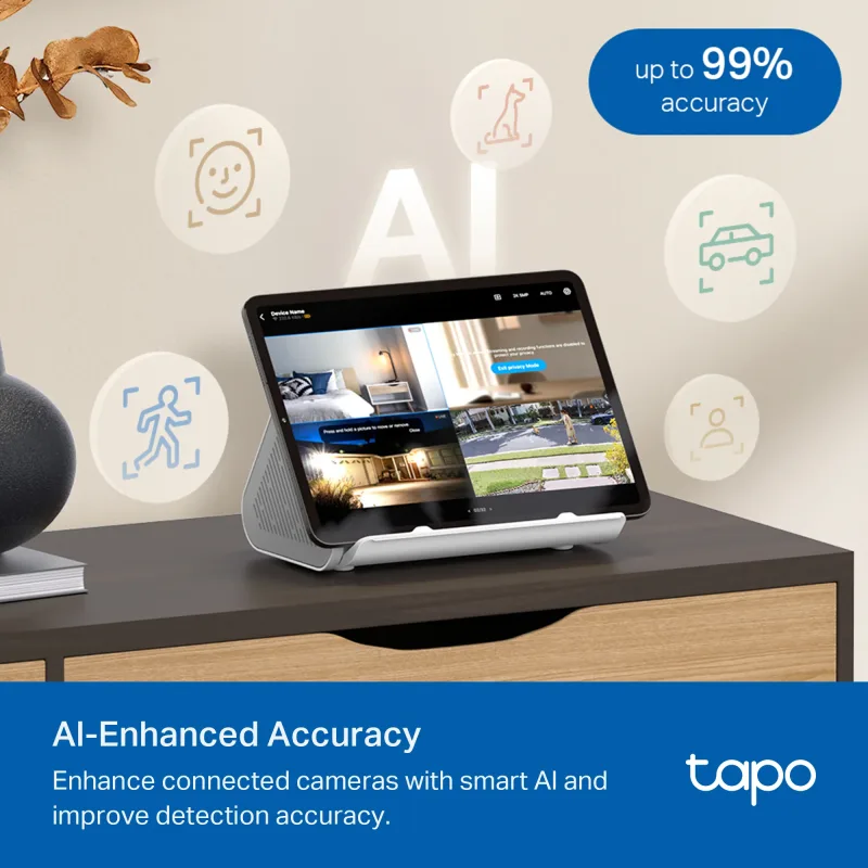 4K Dual-Lens Solar Pan/Tilt Security Camera Smart CentralHub Bundle, Tapo C675D Kit 2-Pack + H500