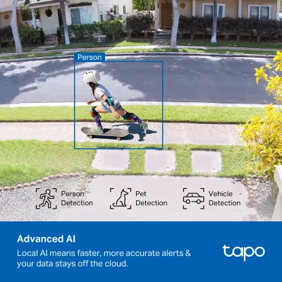 Tapo C465 MagCam 4K Built-In Solar Camera with Smart CentralHub Bundle, 4-Pack + H500