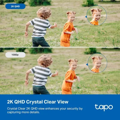 2K QHD 실내/실외 보안 카메라 블랙, Tapo C121