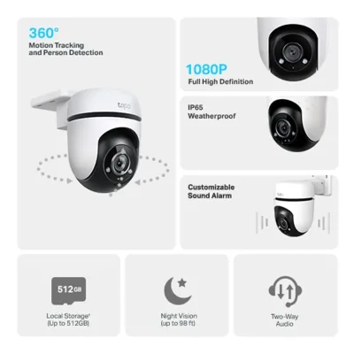 Telecamera da esterno Pan/Tilt 1080P, Tapo C500