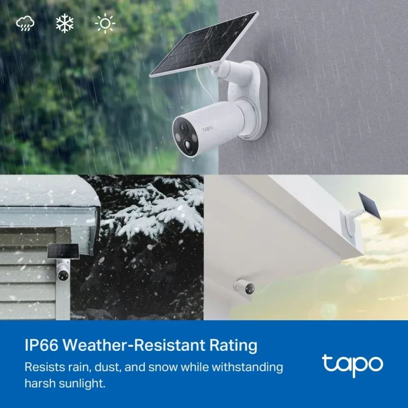 MagCam 2K Solar QHD Outdoor Security Camera, Tapo C425 Kit V2 4-Pack