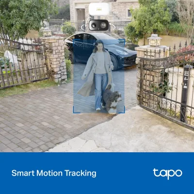 3K Pan/Tilt Indoor/Outdoor Security Camera, Tapo C236 HybridCam 360 2-Pack