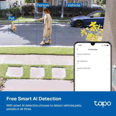4-Pack 2K QHD Indoor/Outdoor Security Camera Black Tapo C121