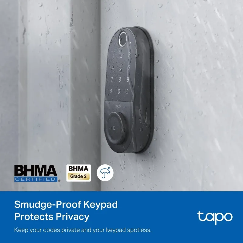 Front Door Security Plus Bundle – 2K Video Doorbell Camera + Fingerprint Door Lock