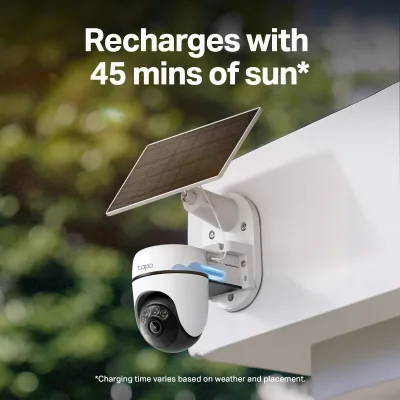 2K Solar-Powered Pan/Tilt Security Camera, Tapo C610 KIT
