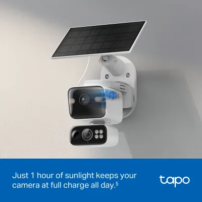 2K Dual-Lens Solar Pan/Tilt Security Camera Smart CentralHub Bundle, Tapo C645D Kit 2-Pack + H500