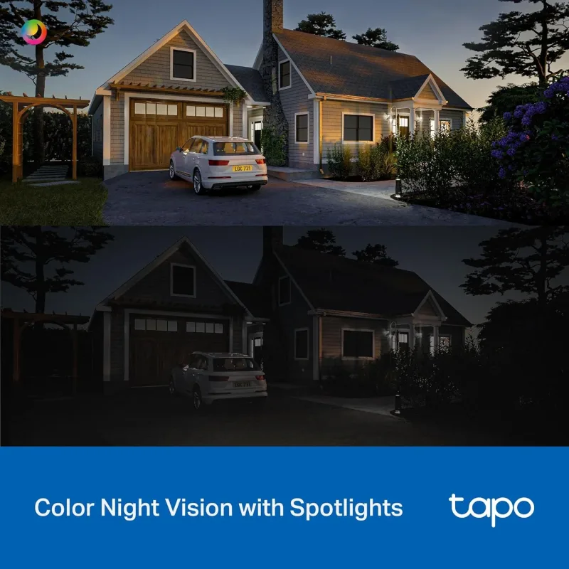 3K Pan/Tilt Indoor/Outdoor Security Camera, Tapo C236 HybridCam 360 2-Pack
