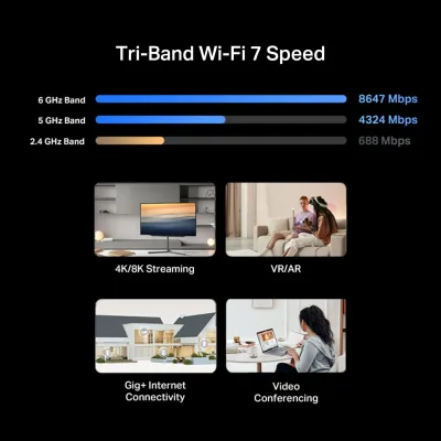 Deco 7 Pro Outdoor Wi-Fi 7 Mesh System Bundle, Deco BE67 3-pack BE14000 & BE25-Outdoor