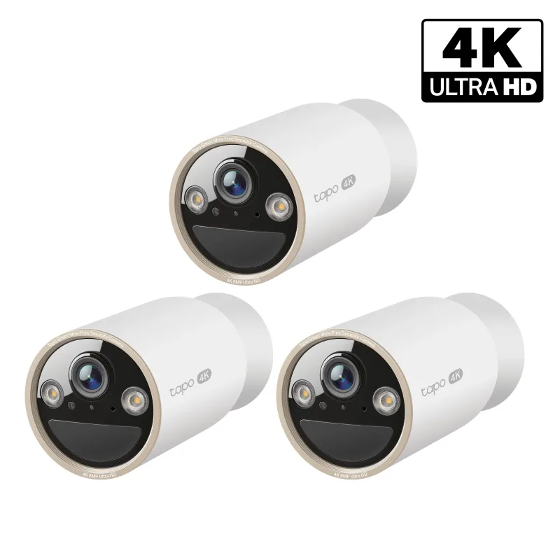 MagCam 4K Ultra HD Battery Powered Camera, Tapo C460 3-Pack