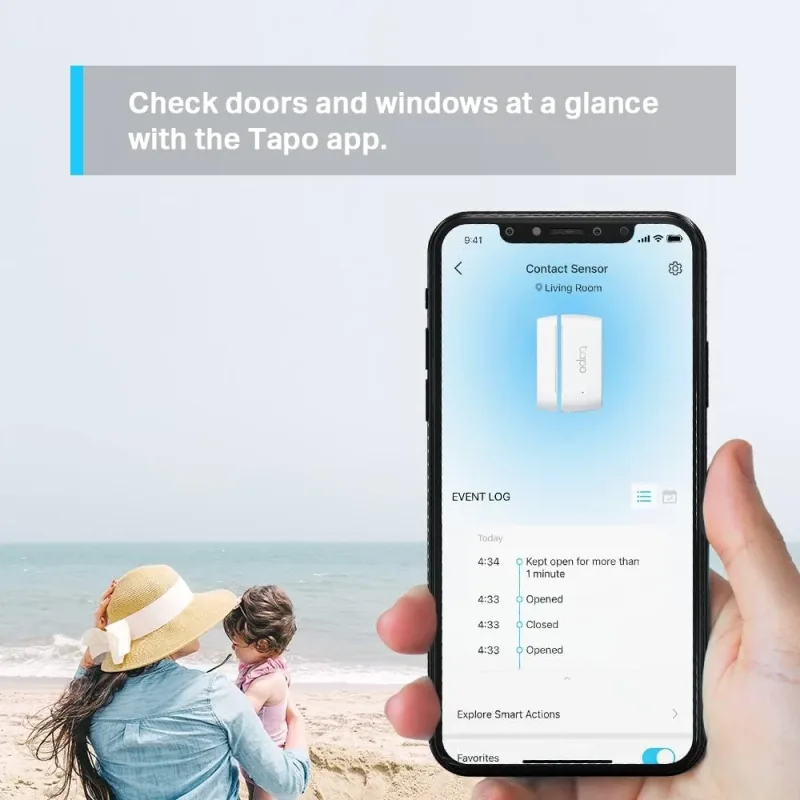 Door Sensor Mini, Hub Required, Tapo T110