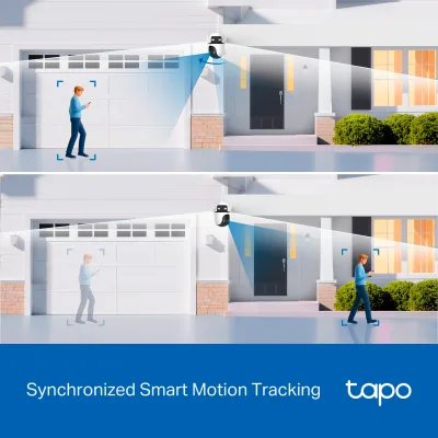 2K Outdoor Dual Lens Pan/Tilt Security Camera, Tapo C545D