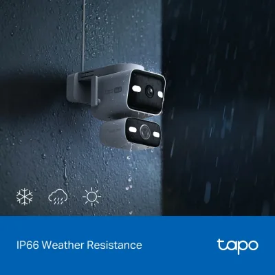 4K 雙鏡頭有線平移/傾斜 PoE 安全攝影機，Tapo C575D