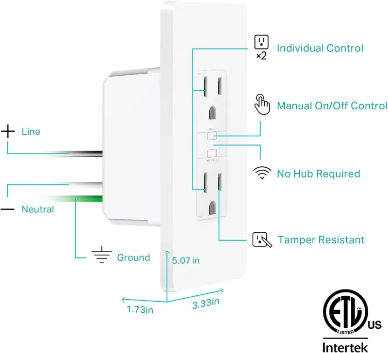 Matter-Certified Smart Outlet, Tapo P210M