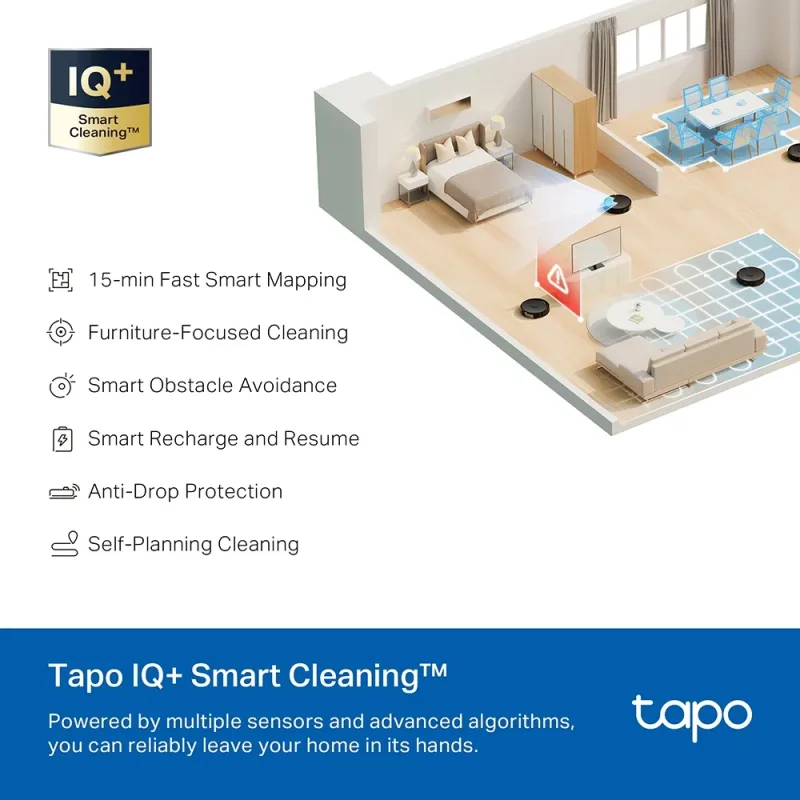 LiDAR Robot Vacuum & Mop, Tapo RV30 MAX