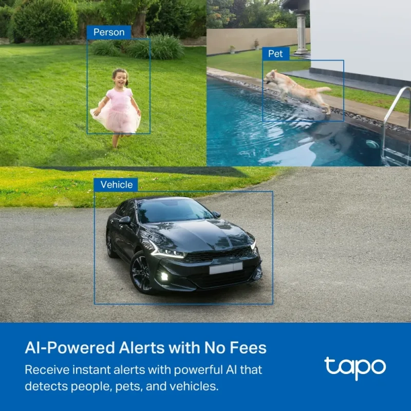 MagCam 2K Solar QHD Outdoor Security Camera, Tapo C425 Kit V2 2-Pack