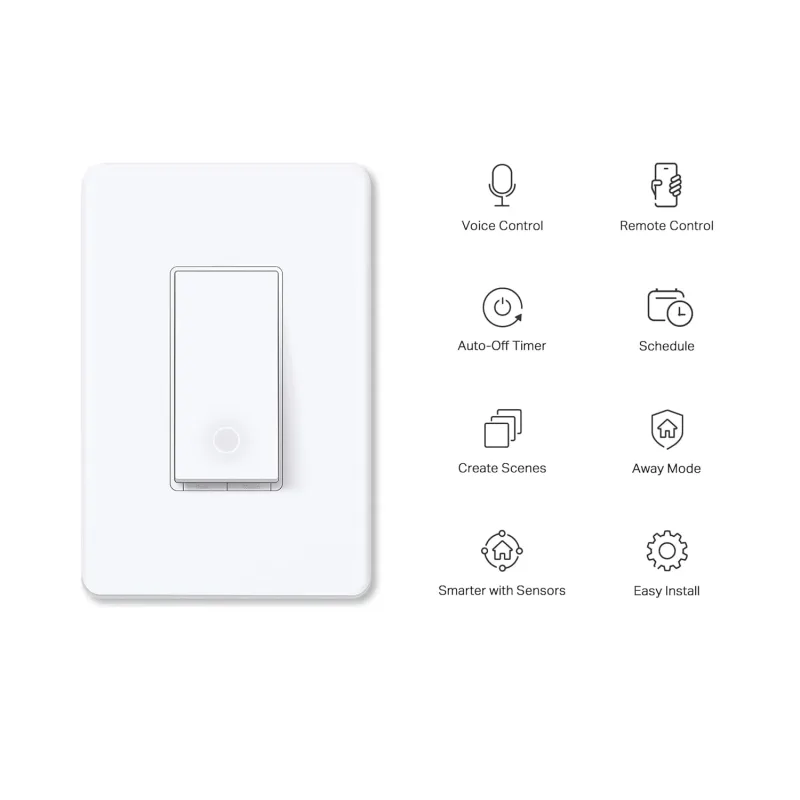 Single Pole Smart Light Switch White, Tapo S500(4-Pack)