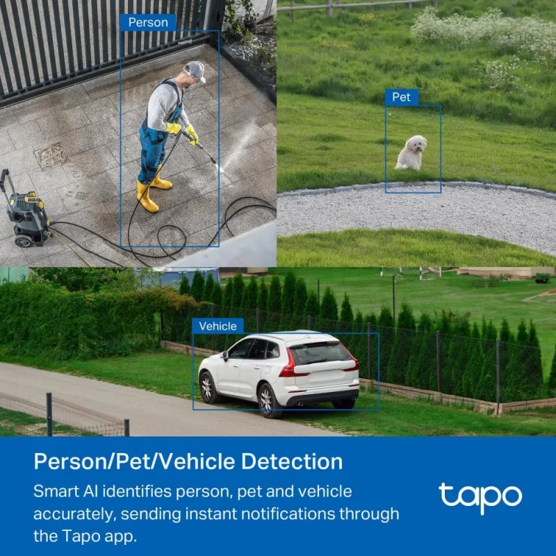 Cámara de seguridad exterior 360 con giro e inclinación 3K 5MP, Tapo C530WS