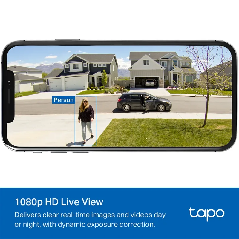 Cámara de seguridad exterior inalámbrica SolarCam 1080P con panel solar, Tapo C403 Kit 3 unidades (negra)