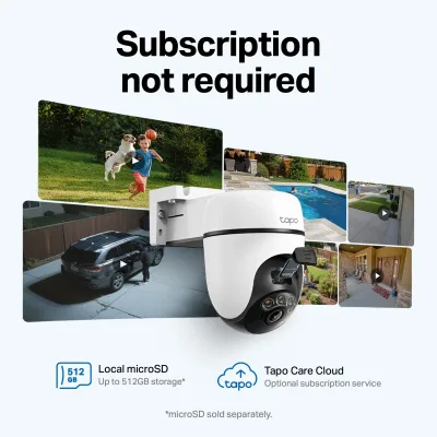 2K Solar-Powered Pan/Tilt Security Camera, Tapo C610 KIT