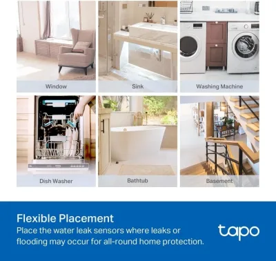 Sensore smart IP67 per perdite d'acqua, richiede hub, Tapo T300