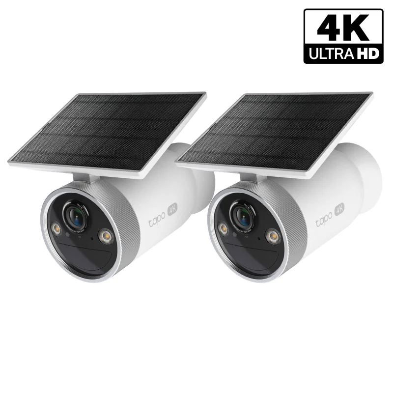 Tapo C465 MagCam 4K Built-In Solar Battery Powered Security Camera, 2-Pack
