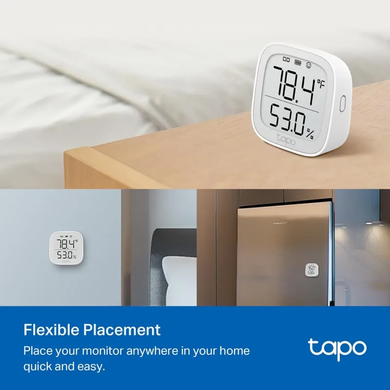 Smart Temperature & Humidity Monitor, Hub Required, Tapo T315