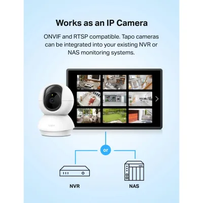 팬/틸트 1080P 실내 보안 카메라, Tapo C200