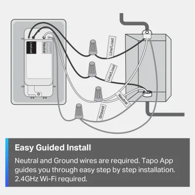 Interruttore luce smart unipolare certificato Matter, Tapo S505 (confezione da 2 pezzi)