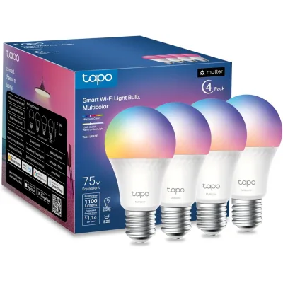 Matter-zertifizierte dimmbare RGBW-Smart-Lampe, Tapo L535E (4er-Pack)