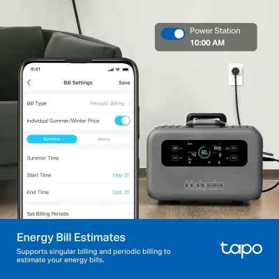 Matter-Certified Energy Monitoring Smart Plug Mini, Tapo P110M(2-Pack)
