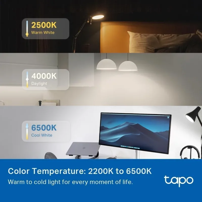 Matter-zertifizierte dimmbare RGBW-Smart-Lampe, Tapo L535E (4er-Pack)