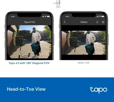 2K IP65 Smart Doorbell, Tapo D130