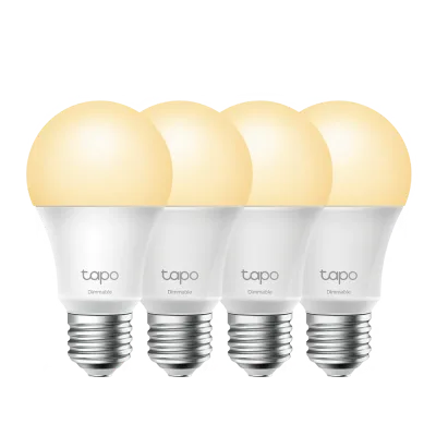 Lampadina intelligente dimmerabile, 2700K, Tapo L510E (confezione da 4)