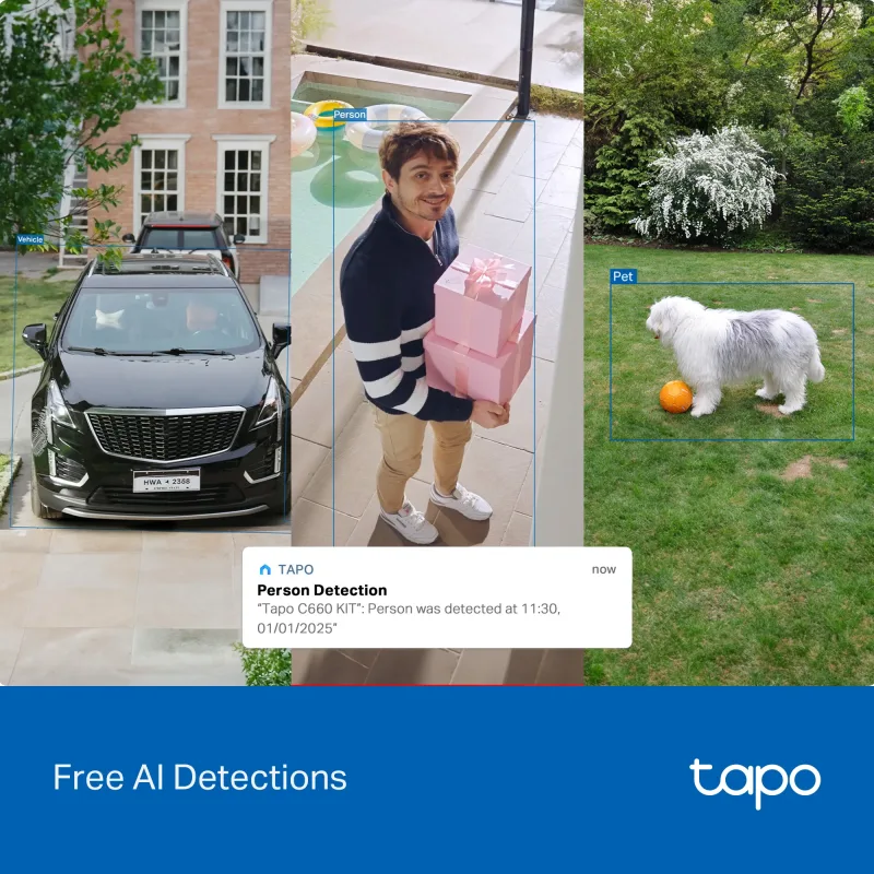 Tapo C660 Kit 4K Solar Pan/Tilt Security Camera Smart CentralHub Bundle, 2-Pack + H500